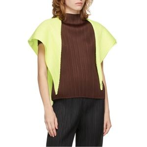Issey Miyaki Pleats Please Sprout Scarf Yellow